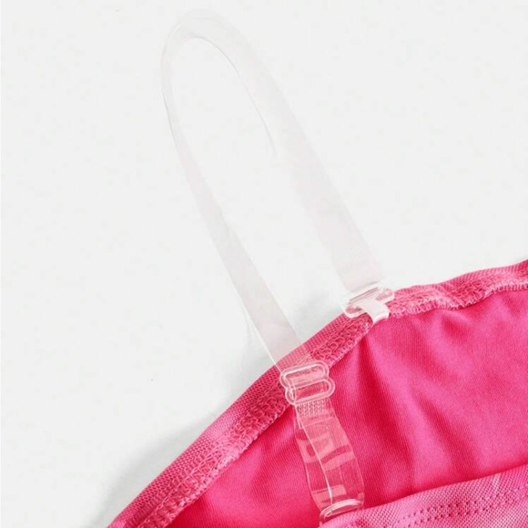 Floral Pink Strapless Top - Picture 3 of 5